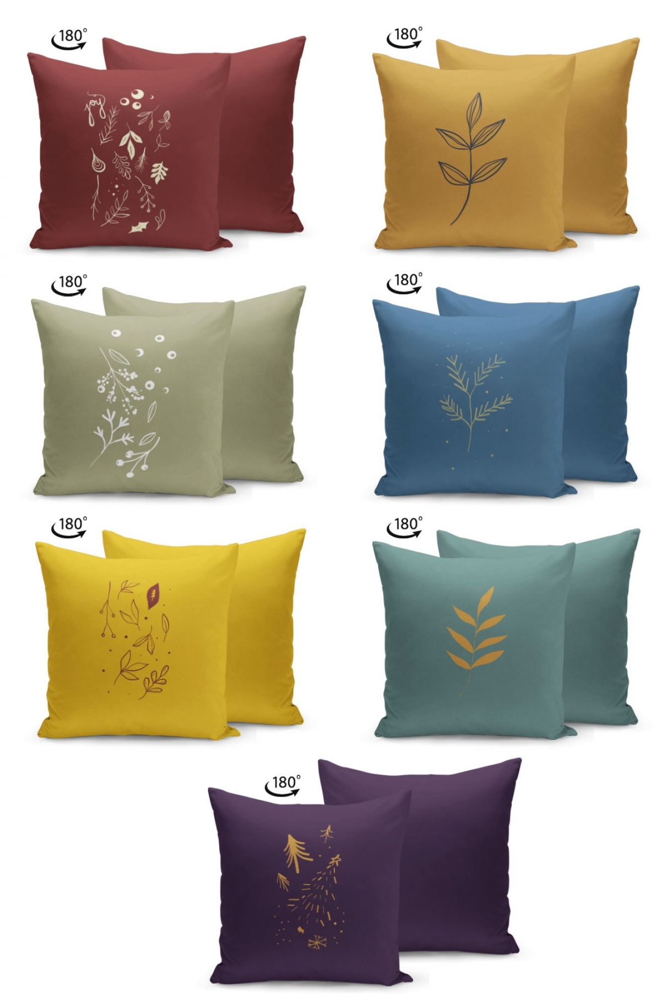 Pillowcases - Set of 7 Rainbow